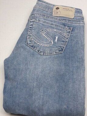 SILVER CAMDEN SKINNY JEANS 26x30 FACTORY LACE 😎
